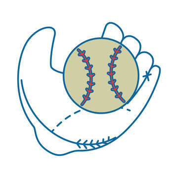 baseball glove sport icon vector illustration graphic design