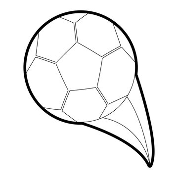Soccer ball icon of sport hobby and competition theme Isolated design Vector illustration