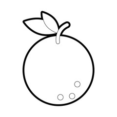 Orange icon of  fruit healthy and organic food theme Isolated design Vector illustration