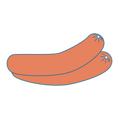sliced sausage meat icon vector illustration graphic desgn