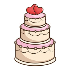 wedding cake married icon vector illustration graphic design