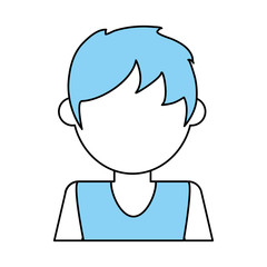 Boy icon of male man and kid theme Isolated design Vector illustration