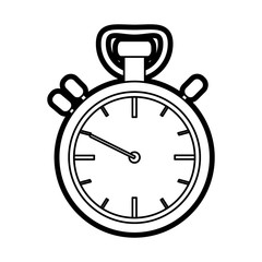 Chronometer icon of tool time and instrument theme Isolated design Vector illustration