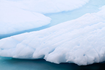 Melting ice field during summer season, Antarctic Peninsula, Antarctica.