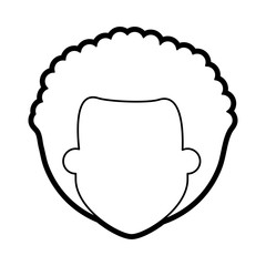 Boy head icon of male man and kid theme Isolated design Vector illustration