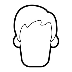 Boy head icon of male man and kid theme Isolated design Vector illustration