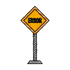 Road sign icon of Street warning and message theme Isolated design Vector illustration