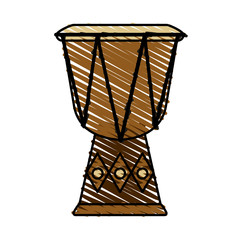 Obraz na płótnie Canvas Drum icon of instrument music and sound theme Isolated design Vector illustration