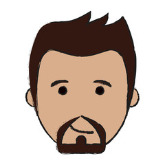 Man cartoon of male avatar person people and human theme Isolated design Vector illustration