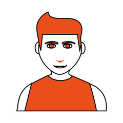 Man cartoon of male avatar person people and human theme Isolated design Vector illustration