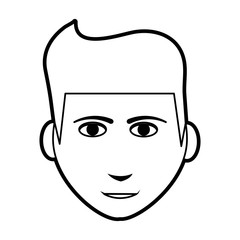 Obraz na płótnie Canvas Man cartoon of male avatar person people and human theme Isolated design Vector illustration