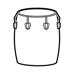 Drum icon of instrument music and sound theme Isolated design Vector illustration