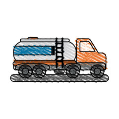 Gas truck of power energy and fuel theme Isolated design Vector illustration