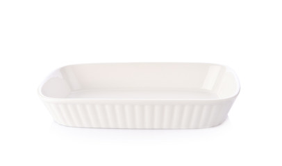 empty plate on white background