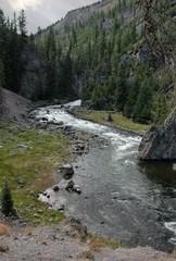 The Firehole River Canyon in Yellowstone National Park