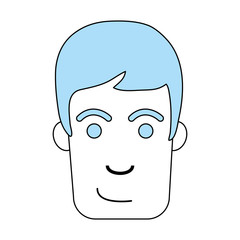 Man head of Male avatar person people and human theme Isolated design Vector illustration