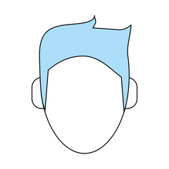 Boy head of male man and kid theme Isolated design Vector illustration