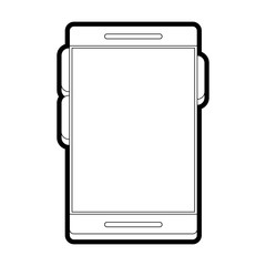 Smartphone of device gadget technology and electronic theme Isolated design Vector illustration