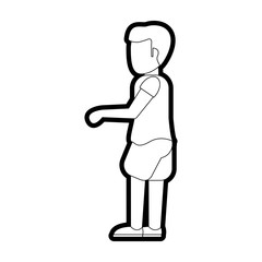 Boy of male man and kid theme Isolated design Vector illustration