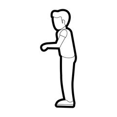 Boy of male man and kid theme Isolated design Vector illustration