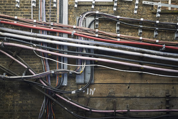 London, United Kingdom - August 27, 2017 : Underground electric cables