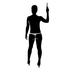 Shooting girl silhouette