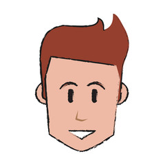 Man of male avatar person people and human theme Isolated design Vector illustration