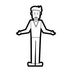 Man cartoon of male avatar person people and human theme Isolated design Vector illustration