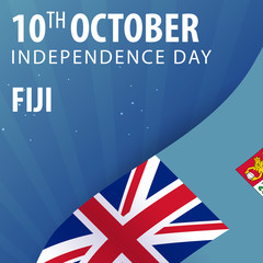 Obraz premium Independence day of Fiji. Flag and Patriotic Banner.