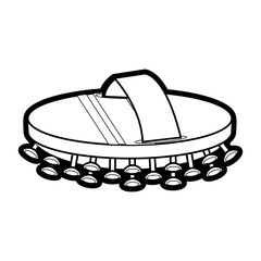 Massage tool of spa center and healthy lifestyle theme Isolated design Vector illustration