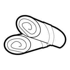 Towel of spa bathroom and textile theme Isolated design Vector illustration