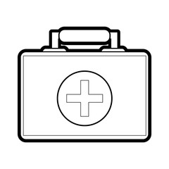 Medical kit icon health care and hospital theme Isolated design Vector illustration