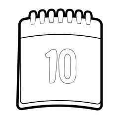 Calendar of planner time and event theme Isolated design Vector illustration