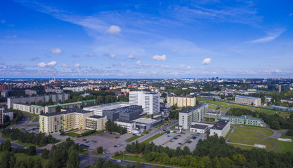city Tallinn,Estonia aerial view district mustamjae
