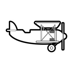 Plane of airplane vehicle and transportation theme Isolated design Vector illustration
