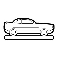Car of automobile transportation and vehicle theme Isolated design Vector illustration