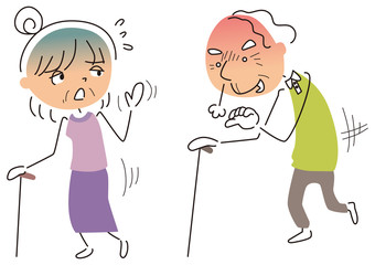 お婆さんを追いかけるお爺さん