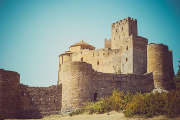 A medieval castle of Loarre, Aragon, Spain