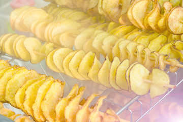 photo cooking frying potato natural home-made chips close-up