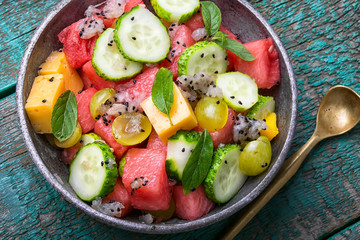 detox salad with watermelon