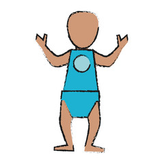 Baby boy of child kid and newborn theme Isolated design Vector illustration