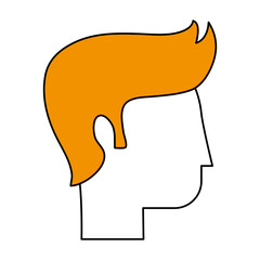boy head of male person people and human theme Isolated design Vector illustration