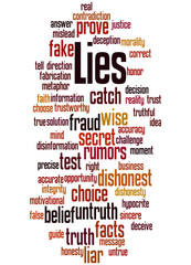 Lies, word cloud concept 6