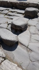 Sol pavé ruines de Pompéï