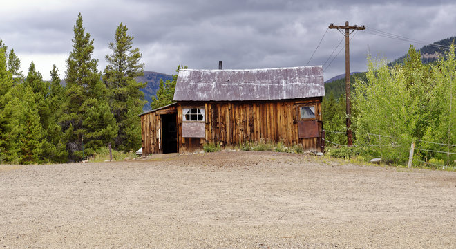 Supply Shack At The Matchless Mine Site In Leadville, Colorado, U.S.A., The Last Home Of Baby Doe Tabor, Widow Of The Former 19th Century Silver Magnate, Horace Tabor