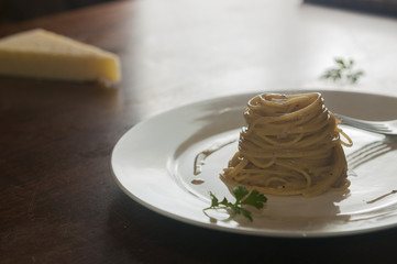 Cheese and pepper spaghetti