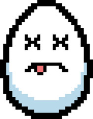 Dead 8-Bit Cartoon Egg