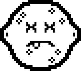 Fototapeta premium Dead 8-Bit Cartoon Lemon