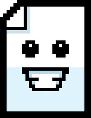 Smiling 8-Bit Cartoon Paper