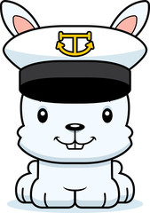 Cartoon Smiling Boat Captain Bunny
